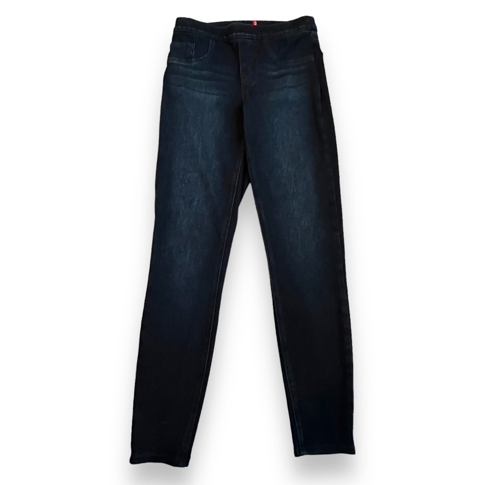 Spanx Jean-ish Leggings Stretch Denim Pull On Shaping Slimming Blue Size Small